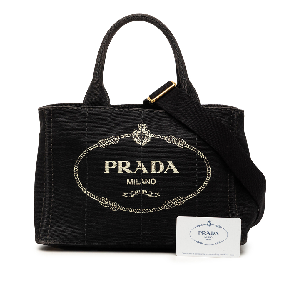 Pre-Loved Prada Small Canvas Canapa Logo Satchel - Picture 7 of 7